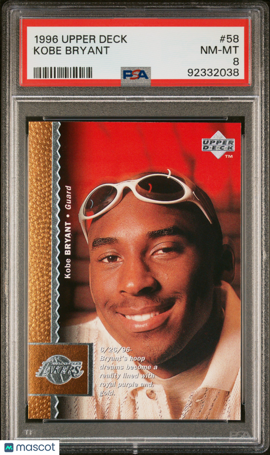 1996-97 Upper Deck Kobe Bryant #58 RC PSA 8