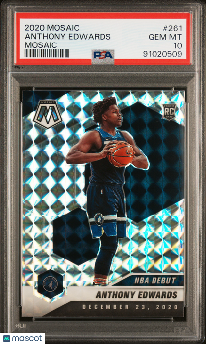 2020-21 Mosaic Anthony Edwards Mosaic Rookie PSA 10