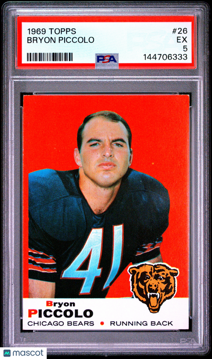 1969 Topps Brian Piccolo #26 RC PSA 5