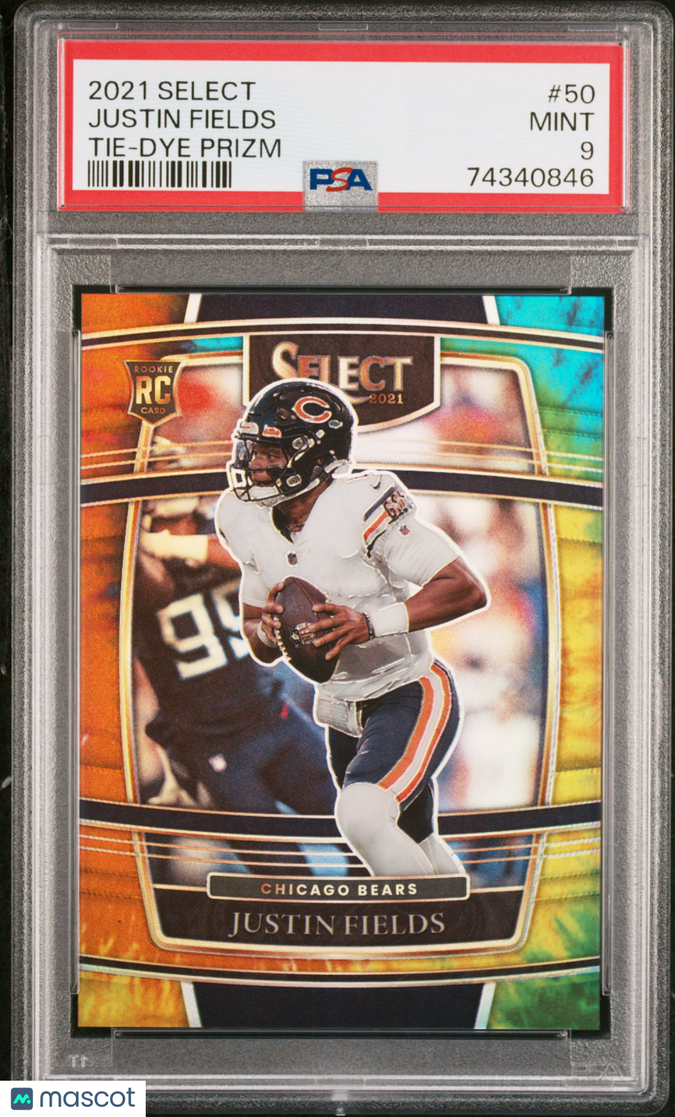 2021 Select Justin Fields Tie Dye Rookie /25 PSA 9