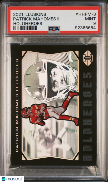 2021 Illusions Patrick Mahomes Holoheroes SP PSA 9