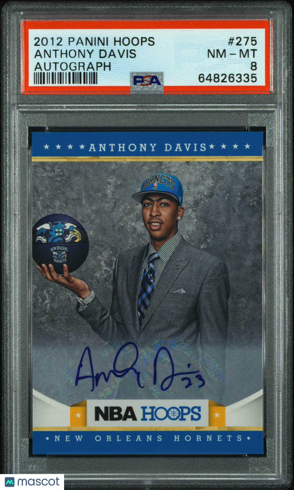 2012-13 Panini Hoops Anthony Davis Rookie Auto PSA 8