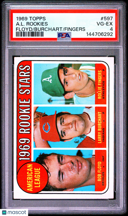 1969 Topps Rollie Fingers Rookie #597 PSA 4