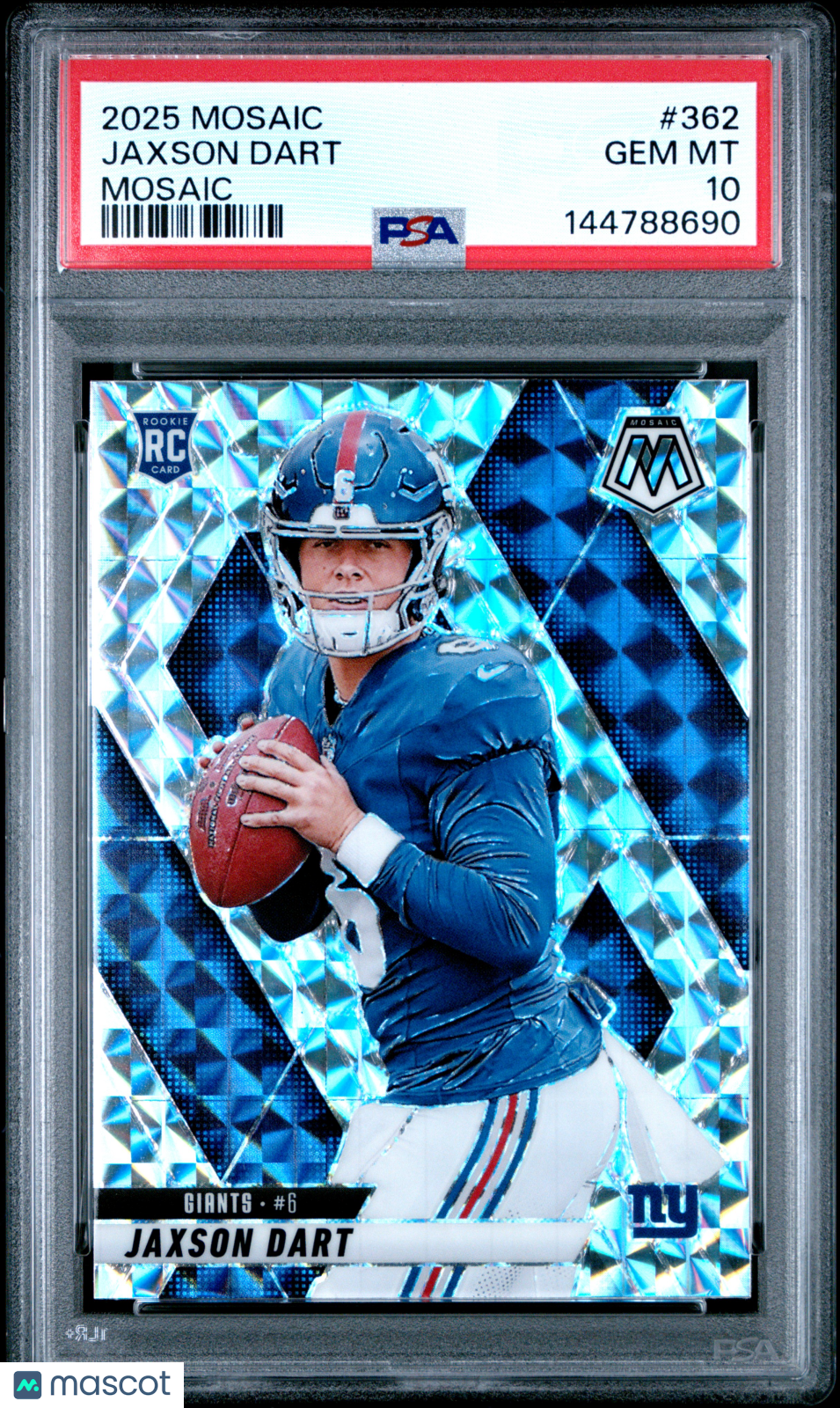 2025 Panini Mosaic Jaxson Dart #362 Rookies Mosaic Prizm RC PSA 10