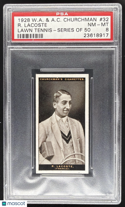 1928 W.A & A.C. R. Lacoste Lawn Tennis PSA 8