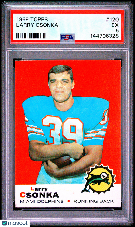 1969 Topps Larry Csonka #120 RC PSA 5