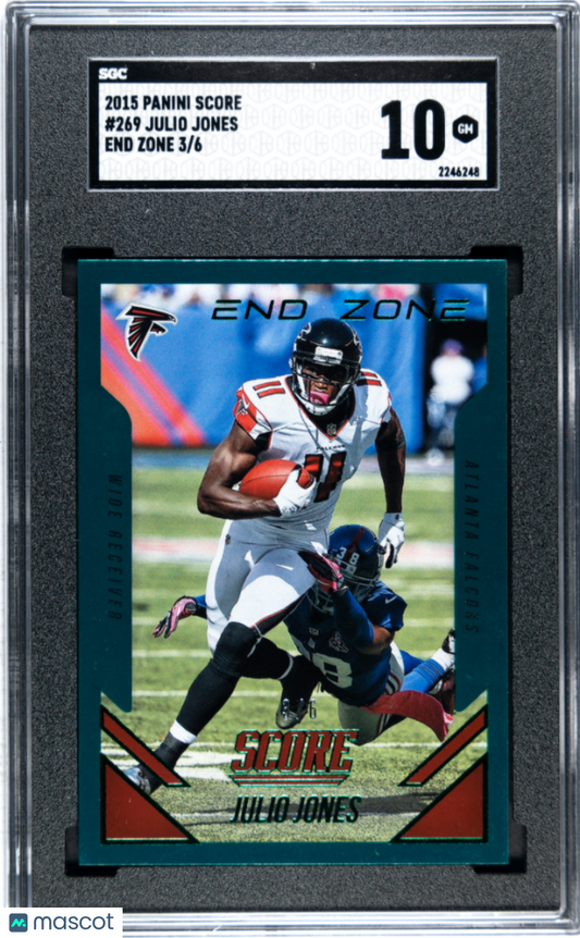 2015 Score Julio Jones End Zone Green /6 SGC 10