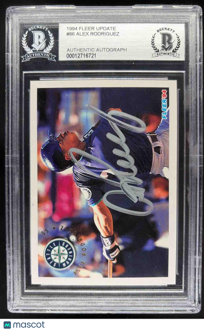1994 Fleer Update Alex Rodriguez #U86 RC BGS Auth