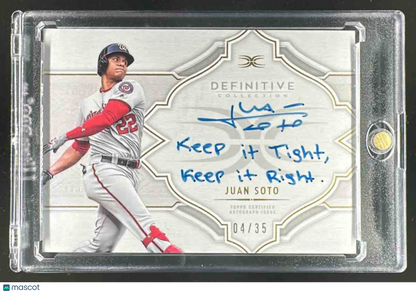 2021 Topps Definitive Juan Soto #DCA-JS Auto Collection 4/35 Nationals