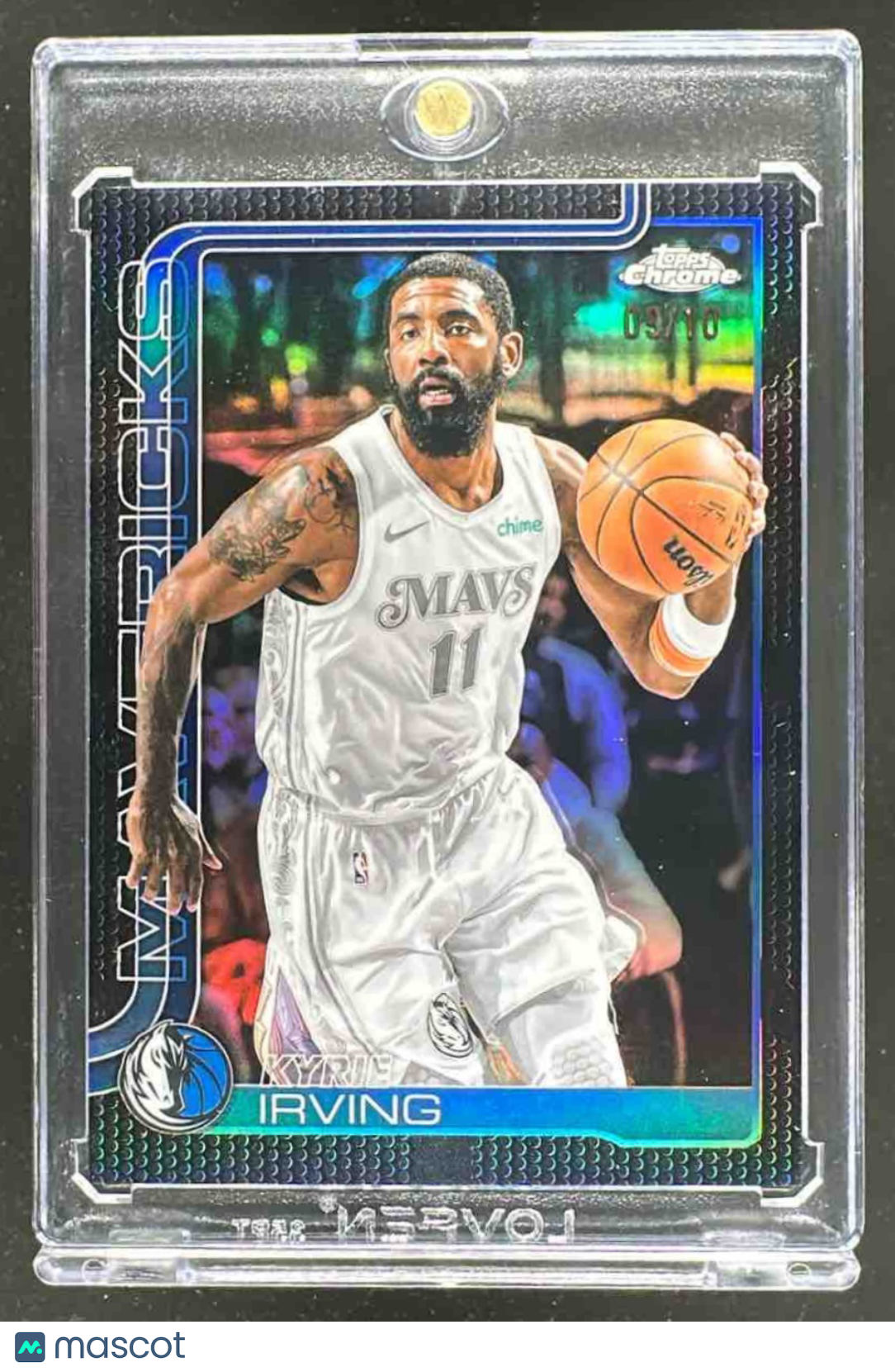 2025-26 Topps Chrome Kyrie Irving #40 Black Refractor 9/10 Mavericks