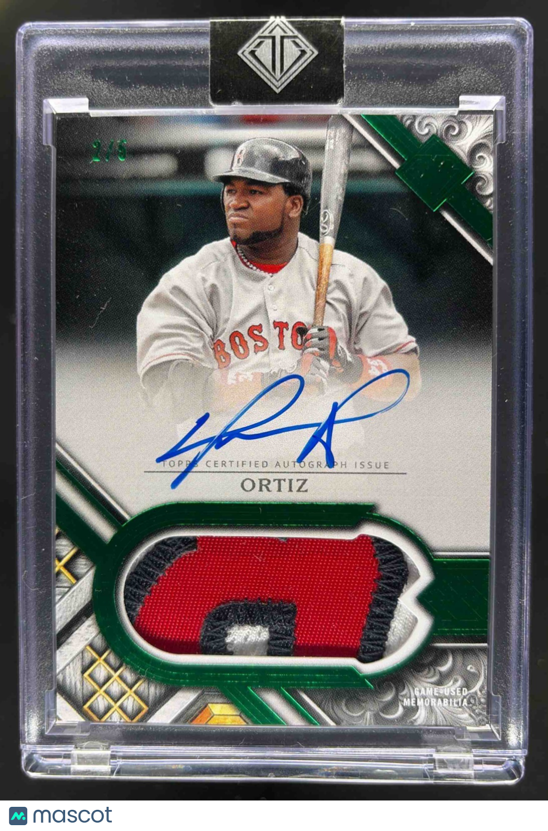 2025 Topps Transcendent Collection David Ortiz #PCA-DO Patch Auto /5 MEM
