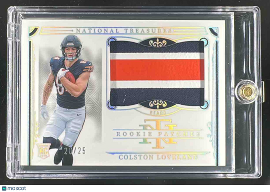 2025 Panini National Treasures Colston Loveland #218 Rookie Patch Silver /25 RC