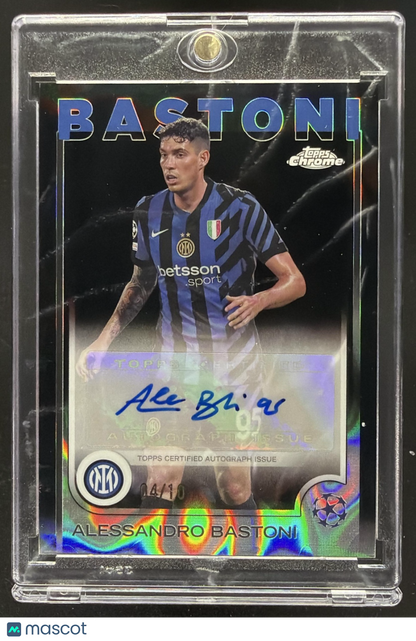 2024 Topps Chrome Sapphire UEFA Club Competitions Alessandro Bastoni Auto Black /10