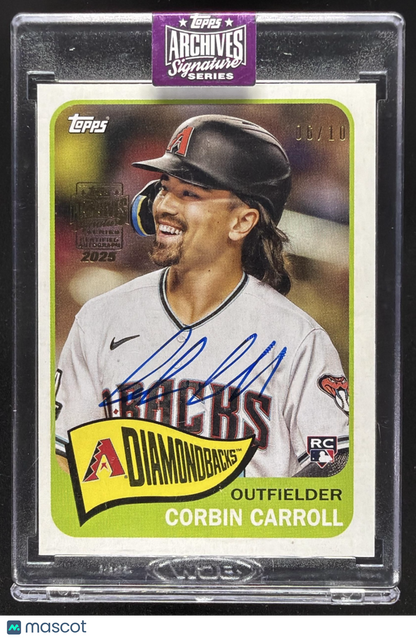 2023 Topps Archives Corbin Carroll Auto Rookie /10