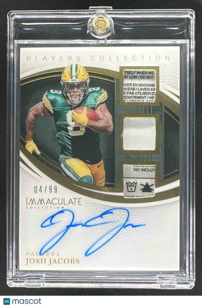 2024 Panini Immaculate Josh Jacobs #PPA-JJS Premium Patch Auto 4/99 Packers