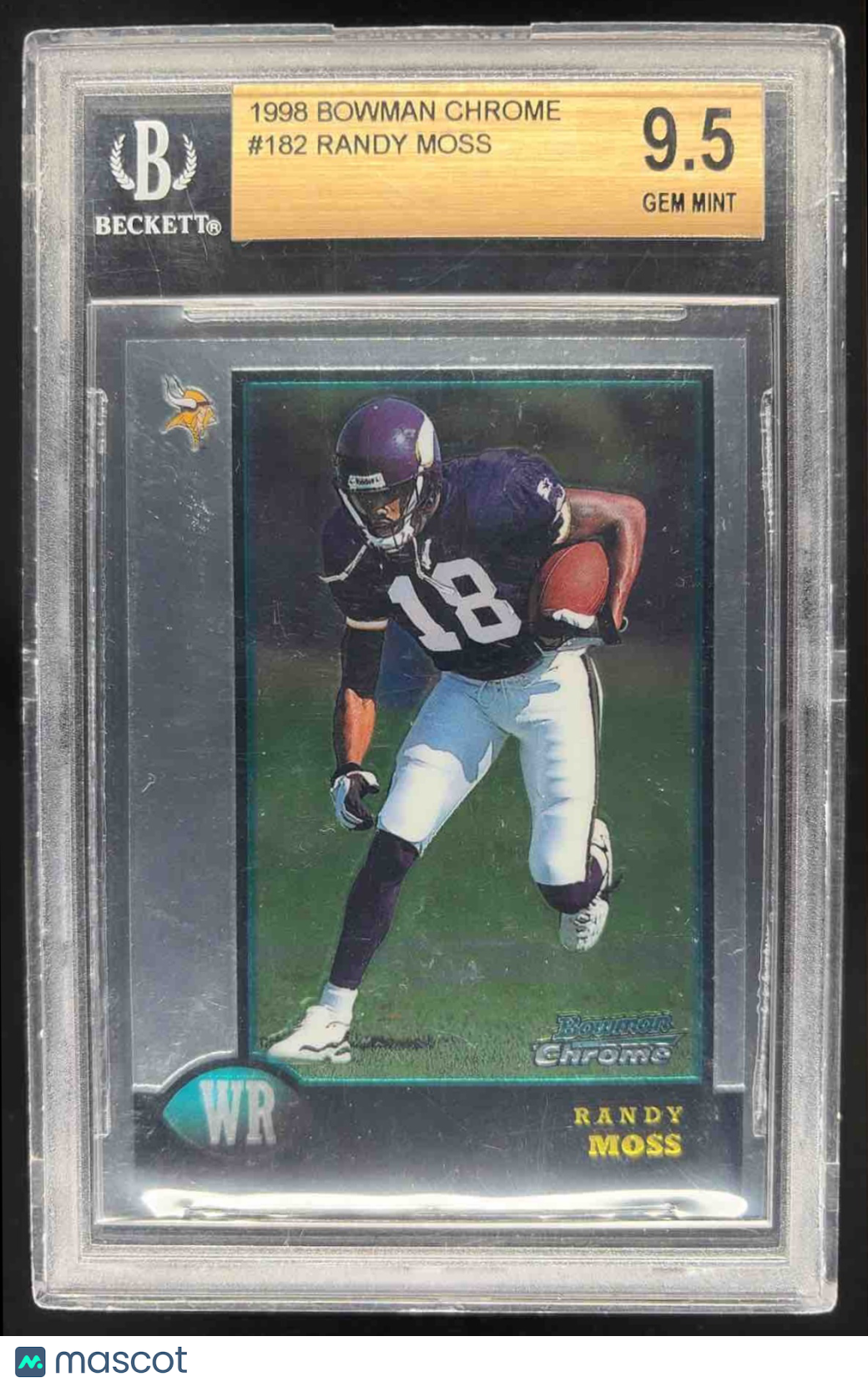 1998 Bowman Chrome Randy Moss #182 RC BGS 9.5