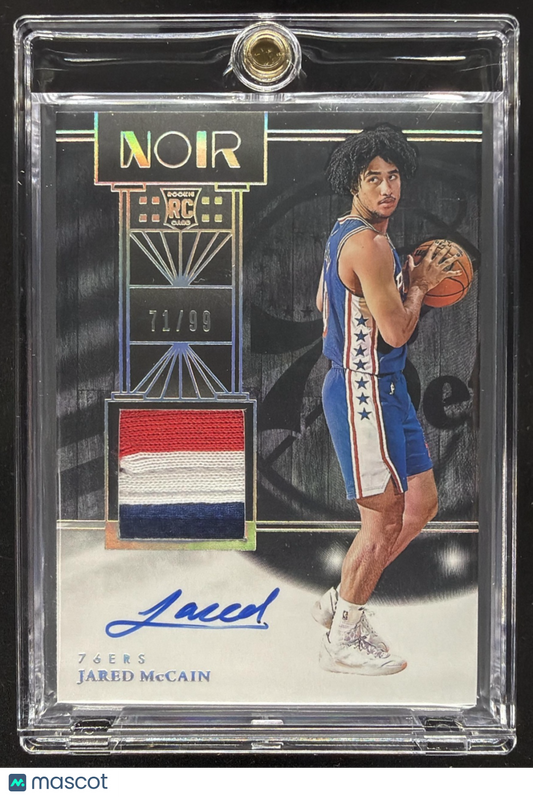 2024-25 Panini Noir Jared McCain #360 Rookie Patch Auto Color 71/99