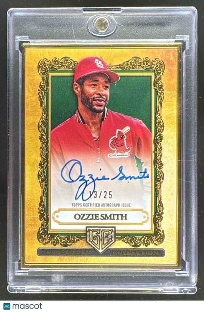 2025 Topps Gilded Collection Ozzie Smith #GOG-OS Gallery of Gold Auto /25