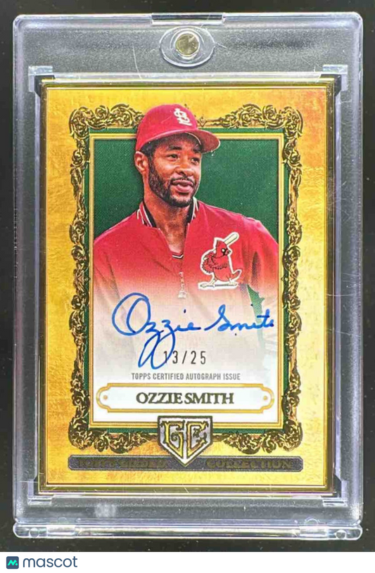 2025 Topps Gilded Collection Ozzie Smith #GOG-OS Gallery of Gold Auto /25