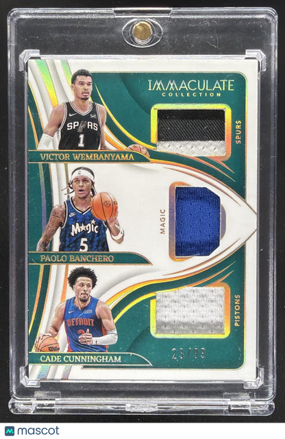 2023-24 Panini Immaculate Wembanyama RC Banchero Cunningham Patch /99