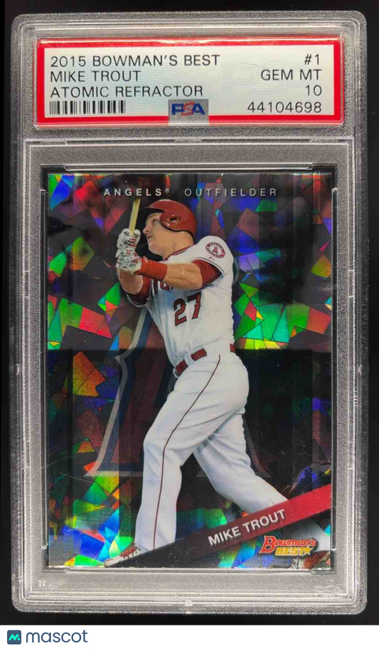 2015 Bowman's Best Mike Trout Atomic Refractor #1 PSA 10