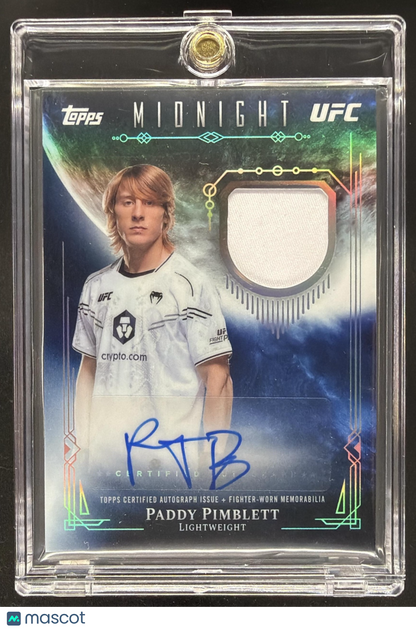 2026 Topps Midnight UFC Paddy Pimblett #VRA-PP Relic Auto MEM