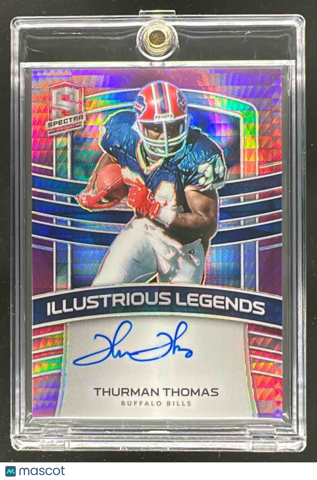 2021 Panini Spectra Thurman Thomas #ILS-TT Illustrious Legends Neon Pink /8 Auto