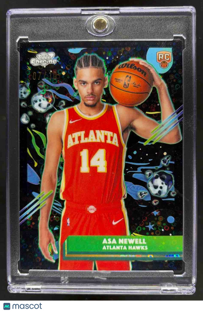2025-26 Topps Cosmic Chrome Asa Newell #87 Black Eclipse Refractor 7/10 RC