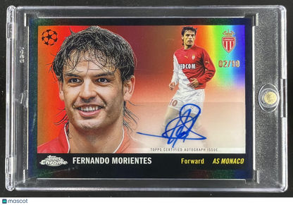 2025 Topps UEFA CC Fernando Morientes #55-FM Auto Black /10