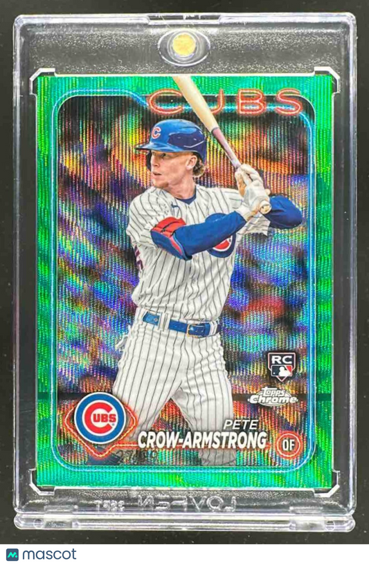 2024 Topps Chrome Pete Crow-Armstrong #16 Green Wave /99 RC Cubs