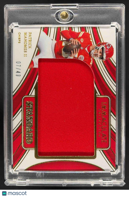 2024 Panini Immaculate Patrick Mahomes II #SJ-PMS Standard Mem 7/49