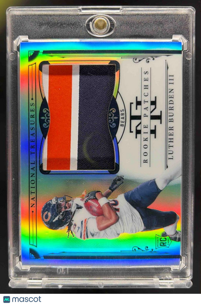2025 Panini National Treasures Luther Burden III #4 Rookie Dual Materials Gold /35 MEM RC