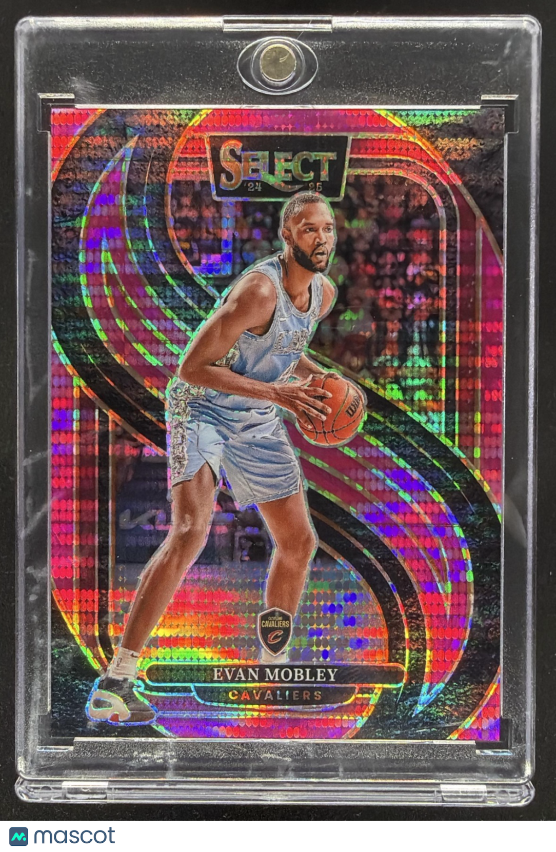 2024-25 Panini Select Evan Mobley #112 Premier Neon Purple Pulsar Prizm FOTL 3/5