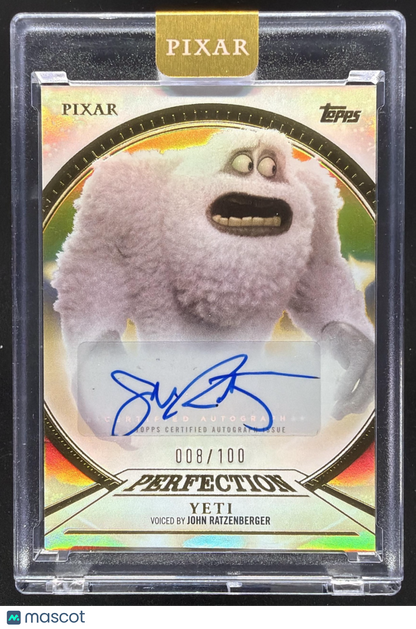 2025 Topps Pixar Gold John Ratzenberger as Yeti #PPA-JRZ Perfection Auto Encased/100