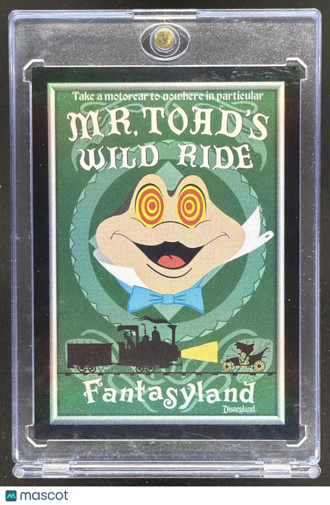 2025 Topps Disneyland 70th Anniversary Mr. Toad's Wild Ride #P-3 Posters Black Foil /10