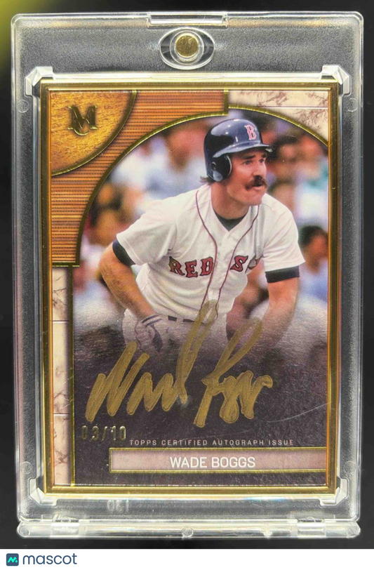 2025 Topps Museum Collection Wade Boggs #FMA-WB Framed Auto Gold 3/10 Red Sox