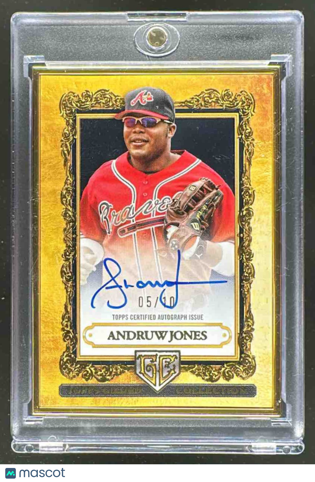 2025 Topps Gilded Collection Andruw Jones #GOG-AJO Gallery of Gold Auto 5/10