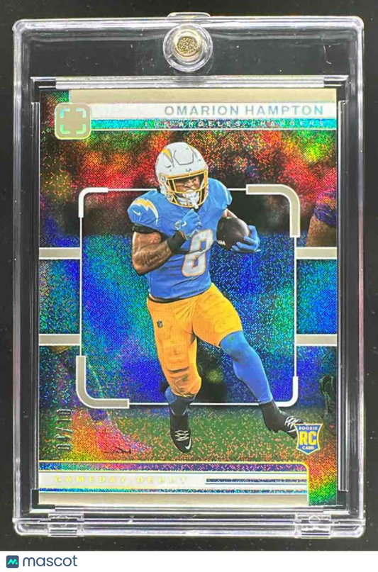 2025 Panini PhotoGenic Omarion Hampton #6 Gameday Debut Gold 4/10 RC