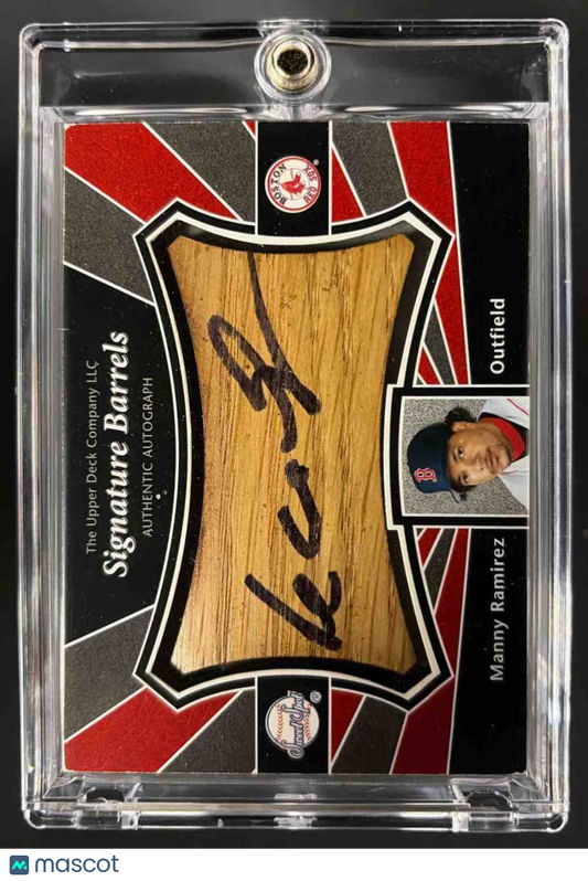 2004 Upper Deck Sweet Spot Manny Ramirez #SS-MR Signatures Red Stitch Auto