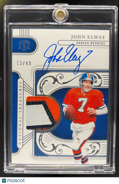 2025 Panini National Treasures John Elway #MTS-JEY Material Signatures /49 MEM Auto