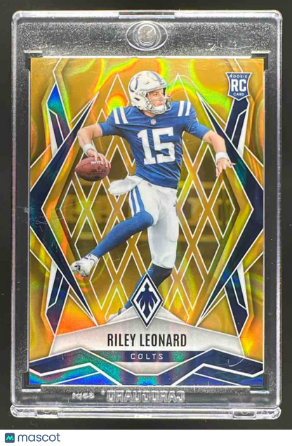 2025 Panini Phoenix Riley Leonard Gold Seismic #170 2/10 RC