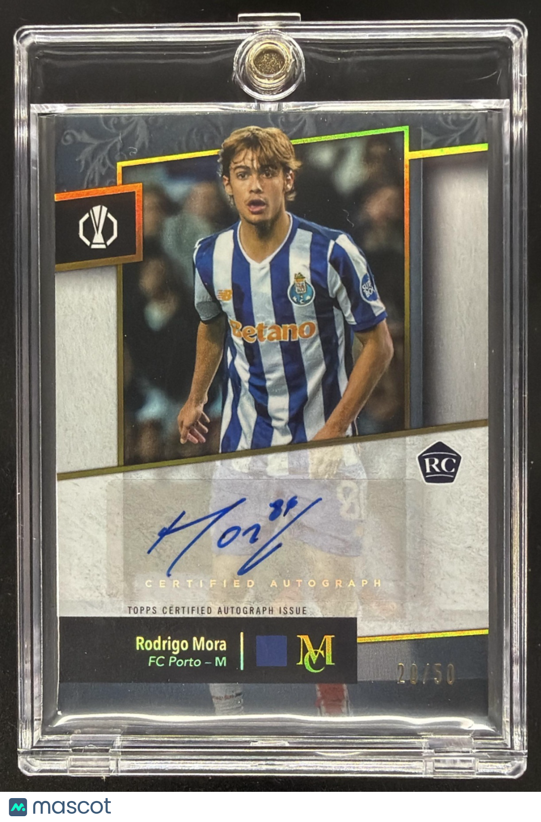 2024 Topps Museum Collection UEFA Club Rodrigo Mora #AA-RM2 Archival Auto Gold /50