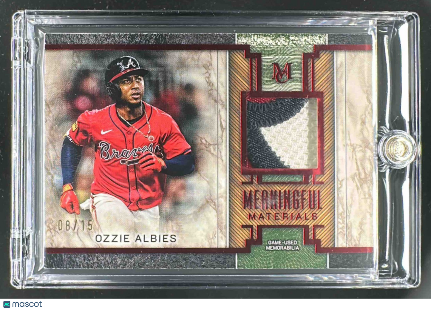 2025 Topps Museum Collection Ozzie Albies #MMJP-OA Jumbo Patch Relic /15