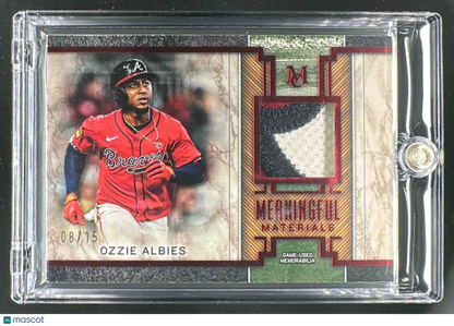 2025 Topps Museum Collection Ozzie Albies #MMJP-OA Jumbo Patch Relic /15