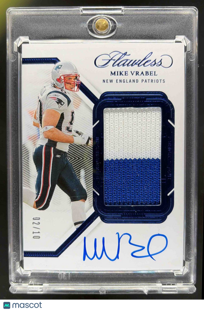 2023 Panini Flawless Mike Vrabel #PA-MVR Patch Auto Sapphire 1/10 MEM Patriots