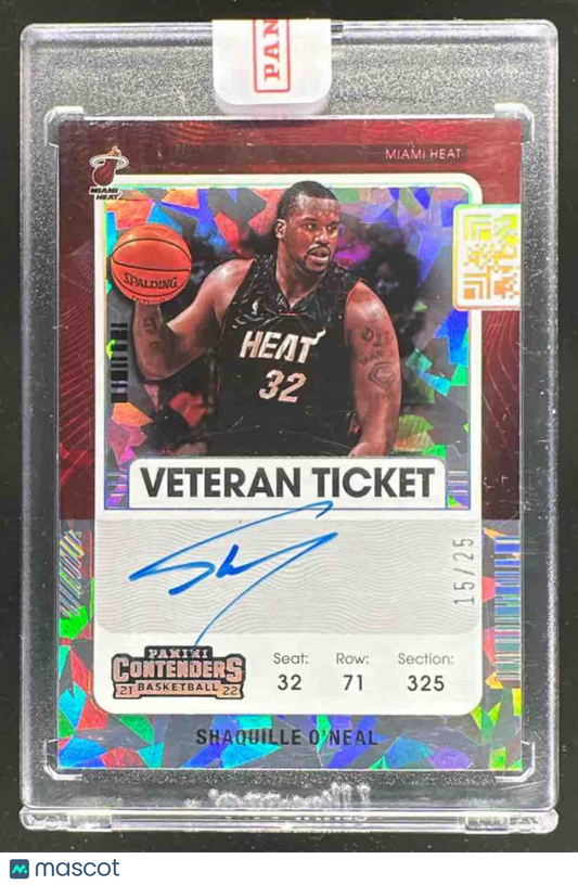 2021 Panini Contenders Shaquille O'Neal #VT-SON Cracked Ice Ticket /25 Auto