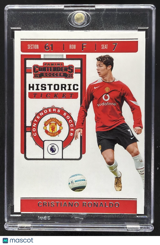 2019 Panini Chronicles Cristiano Ronaldo #HT-CR7 Contenders Historic Rookie Ticket