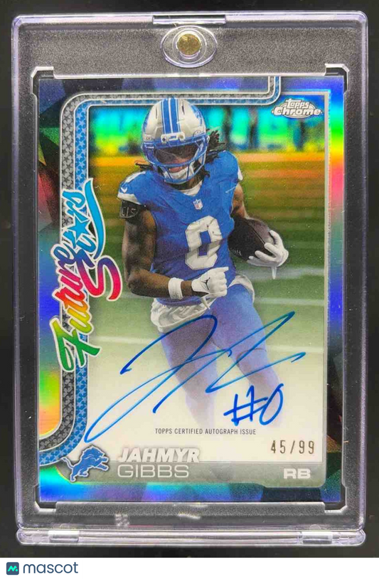 2025 Topps Chrome Jahmyr Gibbs #FSA-JG Future Stars Auto 45/99