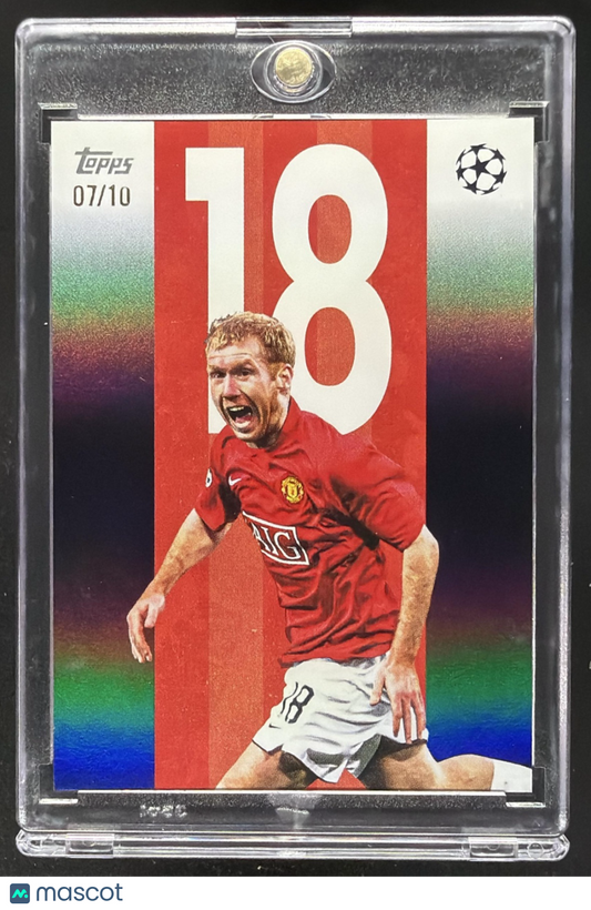 2025 Topps UEFA CC Paul Scholes #BB-6 Best Of The Legendary Numbers Black Foil /10