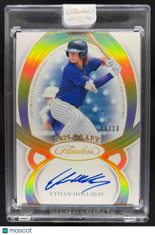 2025 Panini Flawless Ethan Holliday #5 USA Baseball Signatures Gold 6/10 Auto